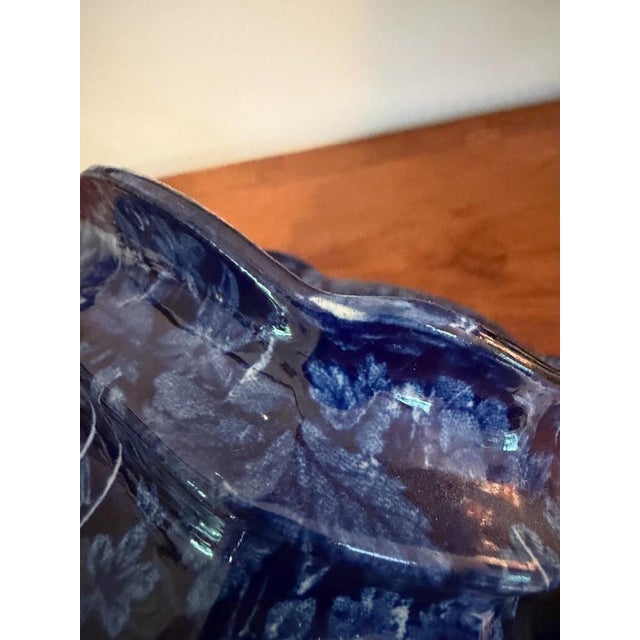 18th Century Staffordshire Flow Blue Transferware Sugar Bowl & Lid Enoch Wood Cupid Design With Make Do Handle For Sale - Image 13 of 13