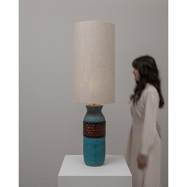 Mid-Century Modern 20th Century German Ceramic Table Lamp For Sale - Image 3 of 18