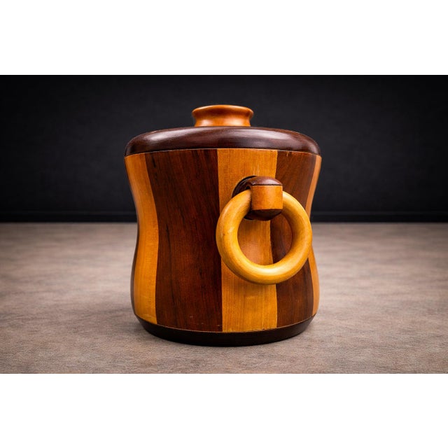1960s Ice Bucket in Imbuia and Brazilian Hardwood, Unknown - Lot 179 For Sale In New York - Image 6 of 10