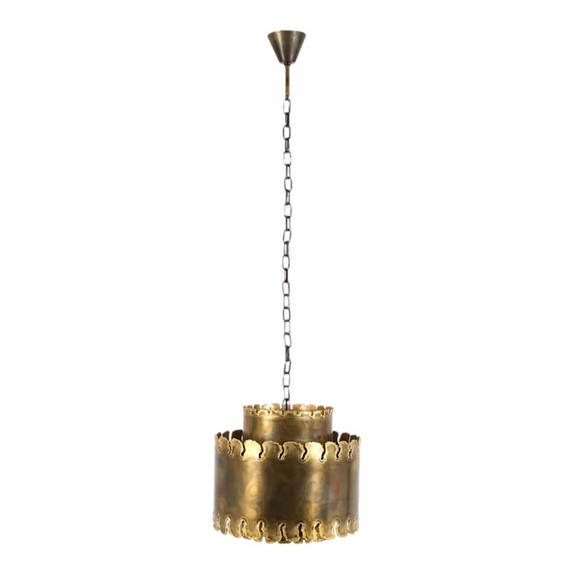 1970s Svend Aage Holm Sorensen Brass Pendant Light For Sale
