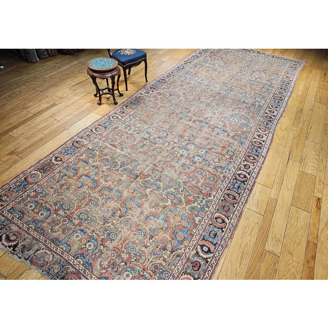 Antique Caucasian Karabagh Gallery Rug, Handwoven Pistachio Green & Yellow, 1850s, 7' x 19' For Sale - Image 12 of 18