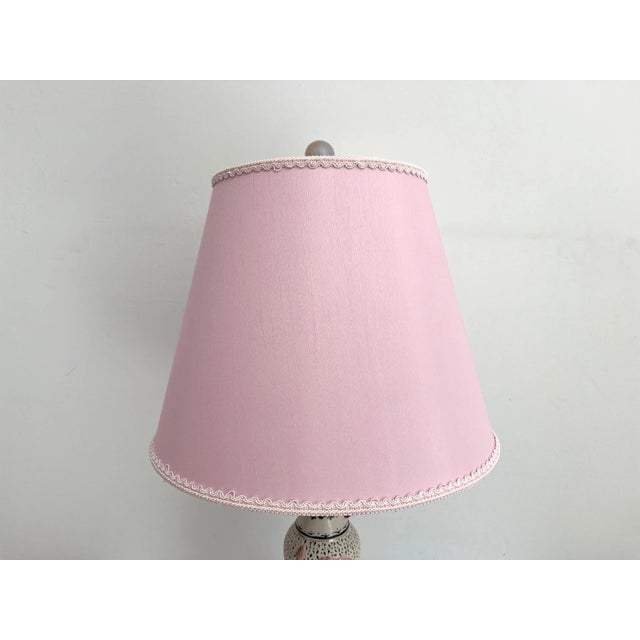 Pierced Porcelain Lotus Lamp & Shade For Sale - Image 13 of 15