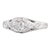 Floral Diamond Engagement Ring 14k White Gold Size 6.5 Rose Cut Solitaire For Sale