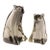 Pair of Signed 1970s Livio Seguso Murano Art Glass Bear Sculptures For Sale