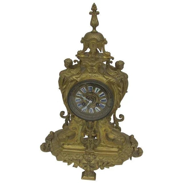 Late 19th Century Dore Bronze French Clock For Sale - Image 12 of 12