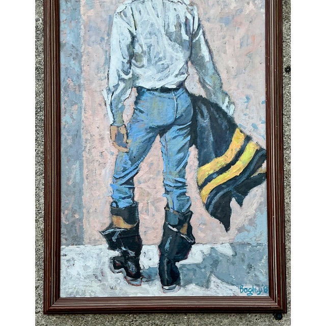 Figurative Bagley Framed Male Figure Painting For Sale - Image 3 of 12