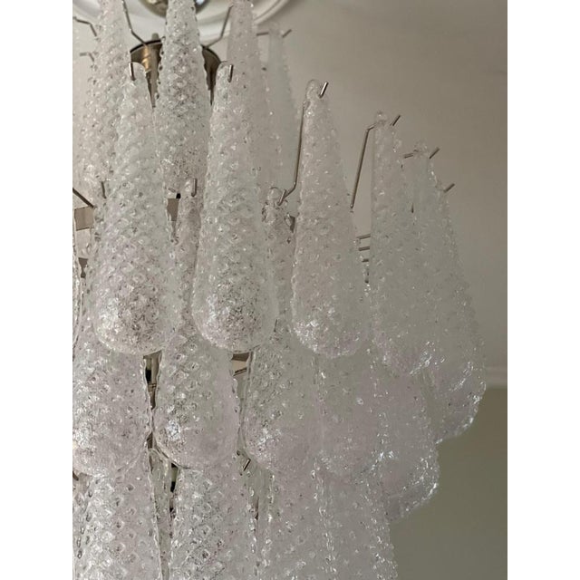 Large Drop Crown Chandelier in Murano For Sale - Image 6 of 10