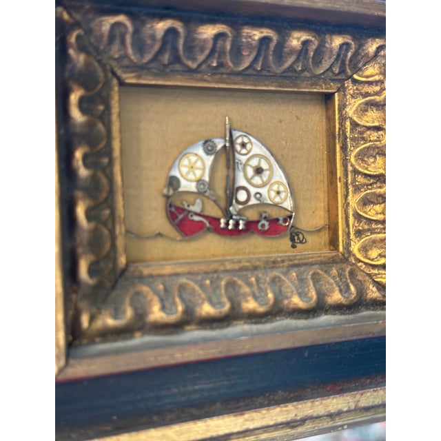 Vintage Folk Art Small Sailboat Picture, Framed For Sale In Charleston - Image 6 of 9