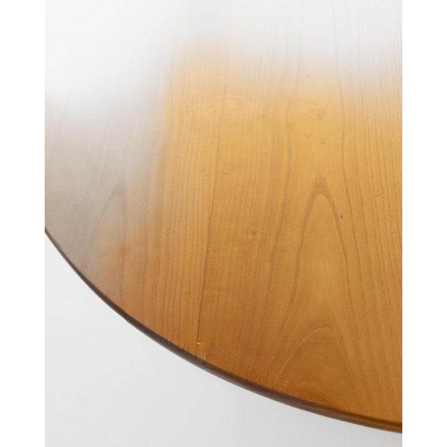 Wood Large Vintage Italian Round Wooden Table, 1980s For Sale - Image 7 of 18