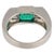 1950s Agl 2.00 Carat Colombian Emerald Diamond 14k White Gold Three Stone Ring, Size 8.75 For Sale In Los Angeles - Image 6 of 6