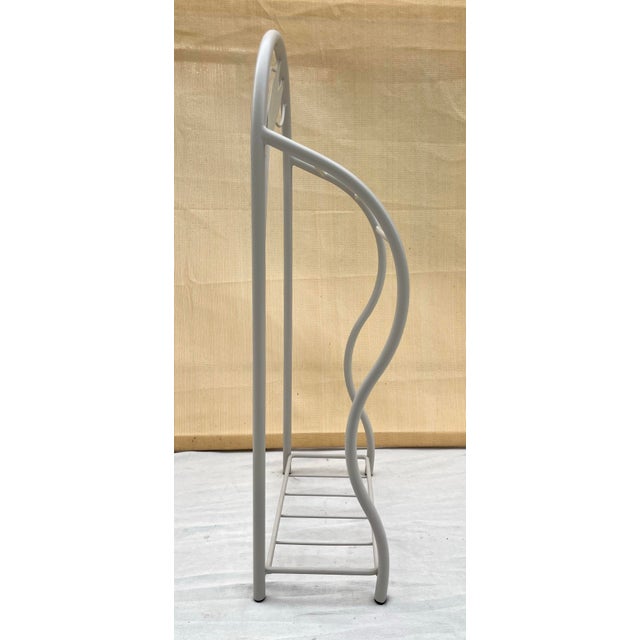 Postmodern Ivory Metal Triple Freestanding Towel Rack For Sale In Los Angeles - Image 6 of 12
