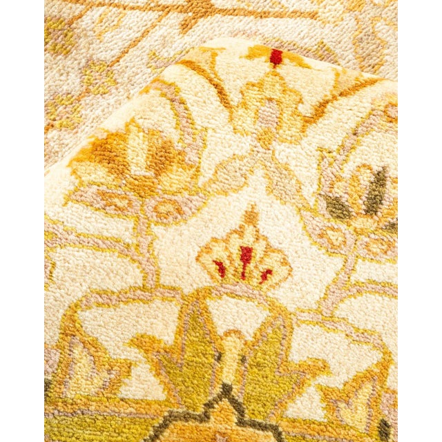 Textile Vintage Moroccan Hand Knotted Wool Area Rug, Ivory - 6'2" X 9'3" For Sale - Image 7 of 9