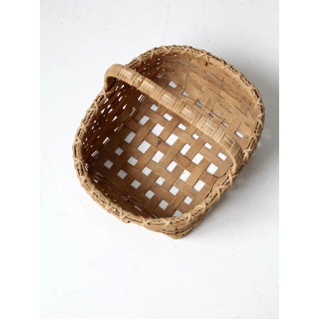 Vintage Splint Weave Basket For Sale - Image 10 of 13
