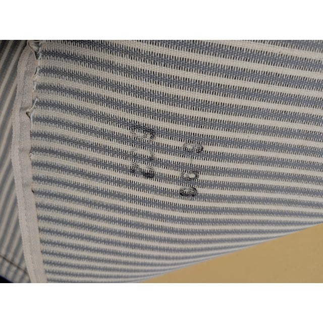 Blue Vintage French Togo Pouf in Blue Leather by Michel Ducaroy Ligne Roset, 1980s For Sale - Image 8 of 13