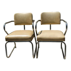 1930s Pair of Gilbert Rohde Streamline Armchairs