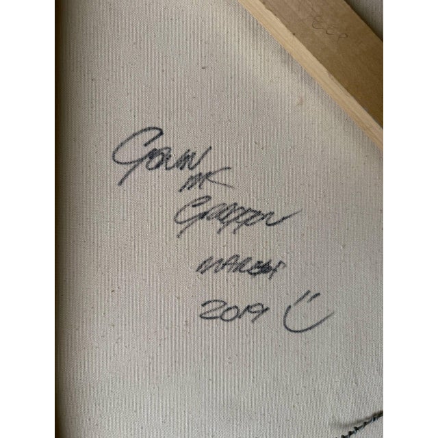 Blue Original Abstract Acrylic Painting by Gavin Mc Groggan, 30” × 30” Contemporary Canvas Art For Sale - Image 8 of 10