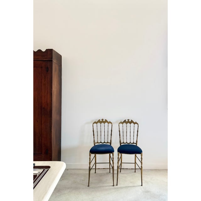 Brass Brass Chiavari Chairs, Italy, 1960s, Fratelli Levaggi/Guiseppe Gaetano Descalzi For Sale - Image 8 of 17