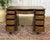 English Desk in Mahogany with a Leather Top, 1950s For Sale - Image 3 of 16