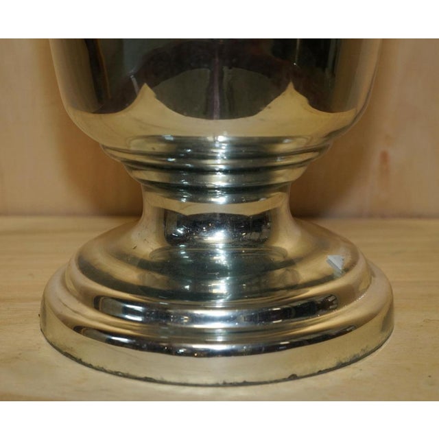 Large Vintage Mirrored Glass Tables Lamps, Set of 2 For Sale - Image 6 of 18