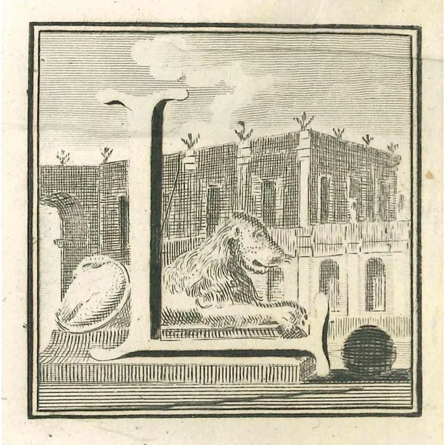 Letter of the Alphabet L, from the series "Antiquities of Herculaneum", is an etching on paper realized by Luigi...