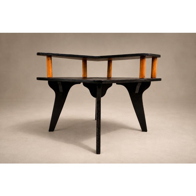 Brazilian Modern Two-Tier Accent Table in Marine Plywood by José Zanine Caldas, Brazil, 1950s For Sale In New York - Image 6 of 18