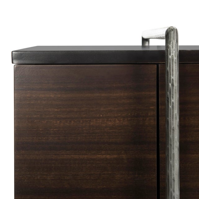 Wood Sideboard, Brown & Black For Sale In Philadelphia - Image 6 of 9