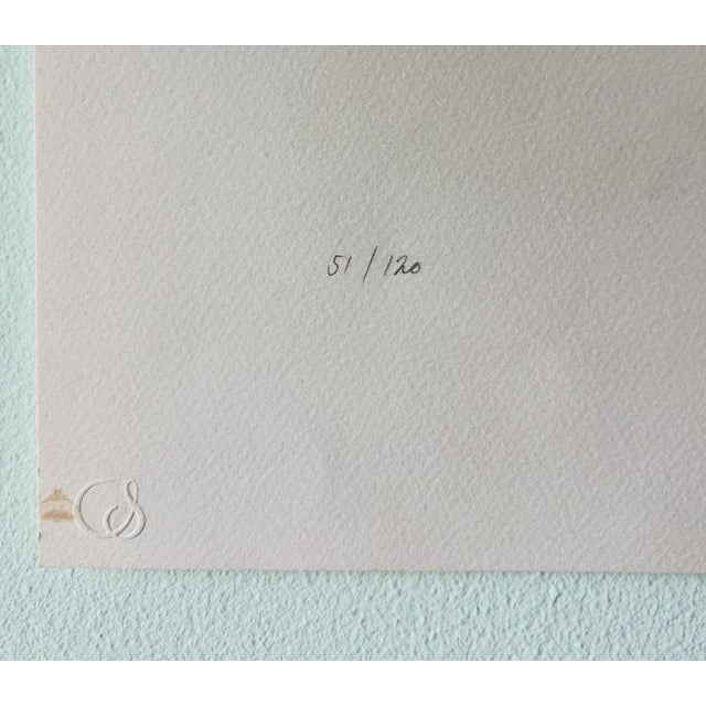 Kai Flummer, Floral Lithograph, 1984, Lithograph For Sale - Image 3 of 4