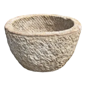Vintage Rustic Stone Planter Bowl