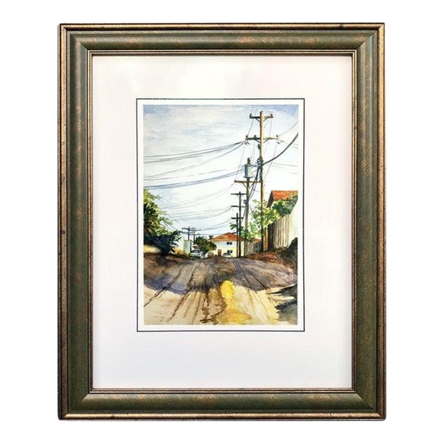 Duke Windsor, "Sunday Morning Stroll", Watercolor Painting, Framed Impressionist Art For Sale