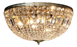 Palace 5 Lights Flush Mount in Polished Chrome and Crystal by Aggiolight