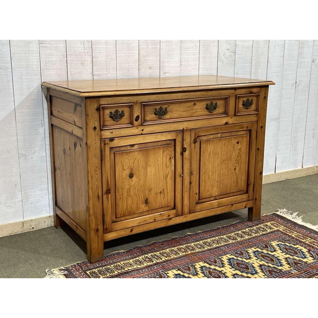 English Fir Wood Sideboard, 1950s For Sale - Image 16 of 16