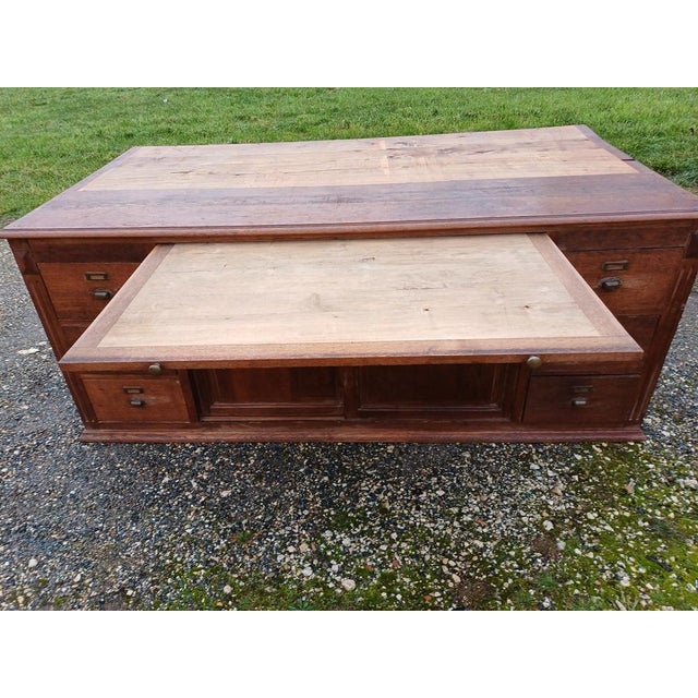 Antique Drapers Table in Oak, 1930s For Sale - Image 9 of 12