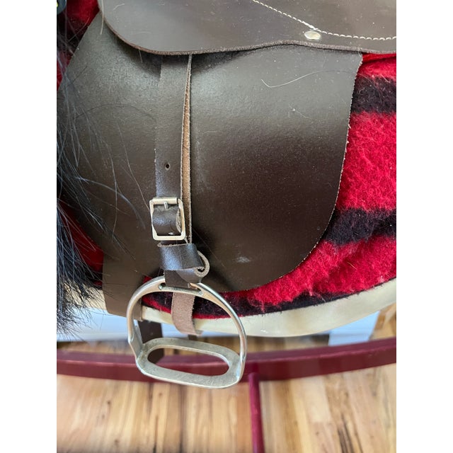 Plastic Vintage Haddon Fiberglass Bow Rocking Horse England Adult Size For Sale - Image 7 of 12