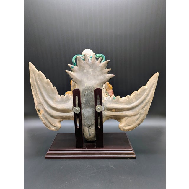 Antique Chinese Glazed-Ceramic Roof Tile: Shouxing (God of Longevity) For Sale - Image 10 of 13