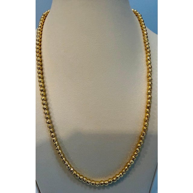 Metal Vintage 18 Karat Yellow Gold 11 Gm, Ball Chain Necklace, 19 Inch Adjustable For Sale - Image 7 of 18