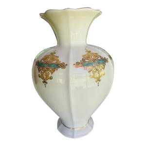 1990's Lenox Catalan 24K Gold Trim & Decor Porcelain Vase