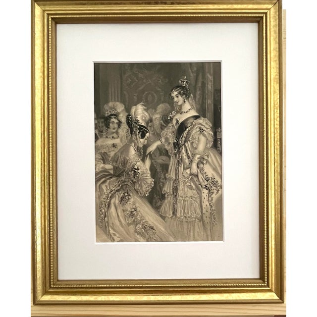 Antique original engraving portrait of Queen Victoria. Presented matted and framed.Victoria was Queen of the United...