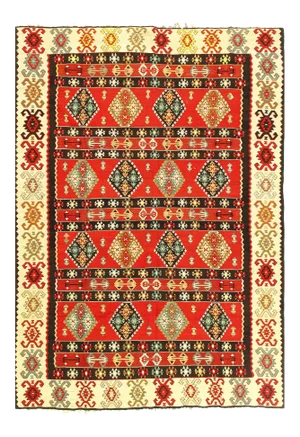 Rust Vintage Turkish Kilim 6'11" X 9'7"