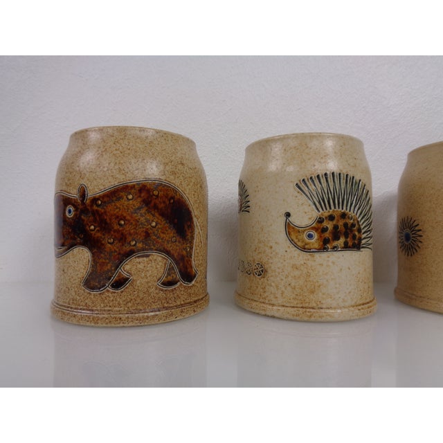 Brown Studio Ceramic Breakfast Plates & Coffee Mug by Heinz Theo Dietz, 1960s, Set of 12 For Sale - Image 8 of 18