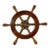 Varnished Six Spoke Yacht Wheel For Sale