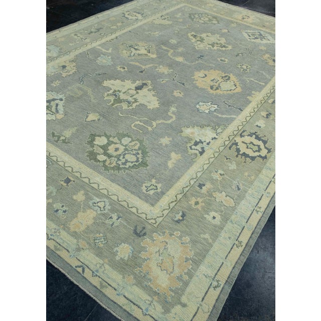 Turkish Turkish Oushak Rug 8'9" x 12'3" #18101 For Sale - Image 3 of 8