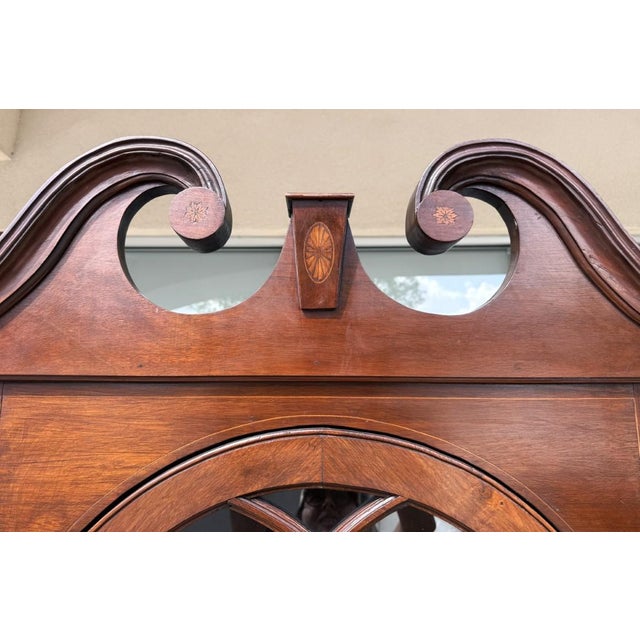 18th Century Inlaid Mahogany Corner Cabinet For Sale - Image 9 of 15