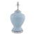 Light Blue Silver-Plated Porcelain Vase Table Lamp For Sale