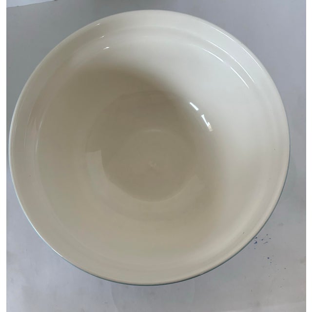 Vintage Mason Cash Turquoise English Mixing Bowl, 1980 Geometric Ceramic Kitchen Bowl For Sale In Indianapolis - Image 6 of 7