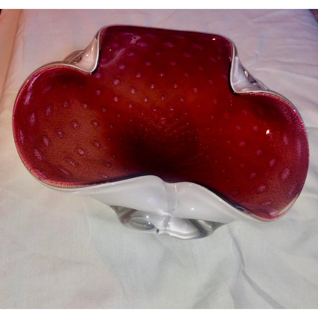 1960s Vintage Mid-Century Modern Italian Glass Bowl Catchall For Sale - Image 5 of 9