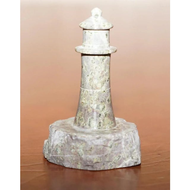 Antique Small Solid Marble Statues of Lighthouses, Set of 4 For Sale - Image 13 of 17