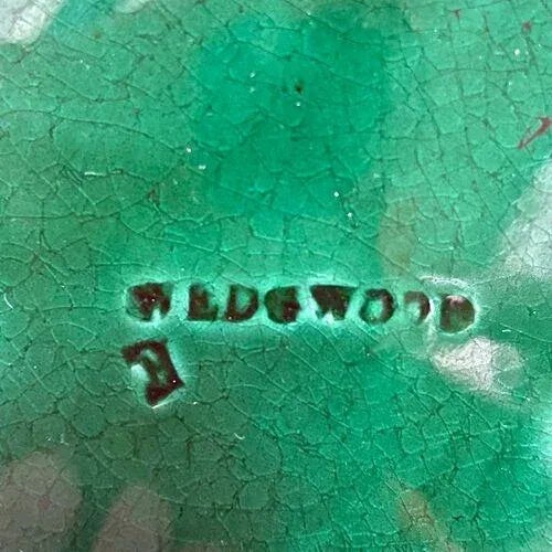 19th Century Antique Wedgwood Basket & Leaf Majolica Dish For Sale - Image 5 of 5