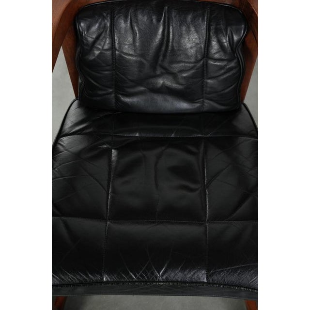 Animal Skin Art Deco Decoforma Series Dining Armchairs in Black Leather from Schuitema, Set of 4 For Sale - Image 7 of 18