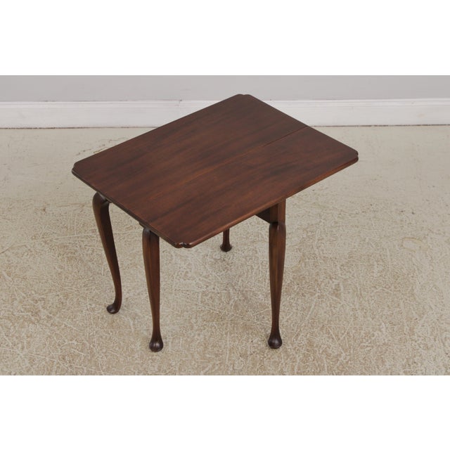 Wood Kittinger Colonial Williamsburg Wf 1220 Mahogany Drop Leaf Side Table For Sale - Image 7 of 14