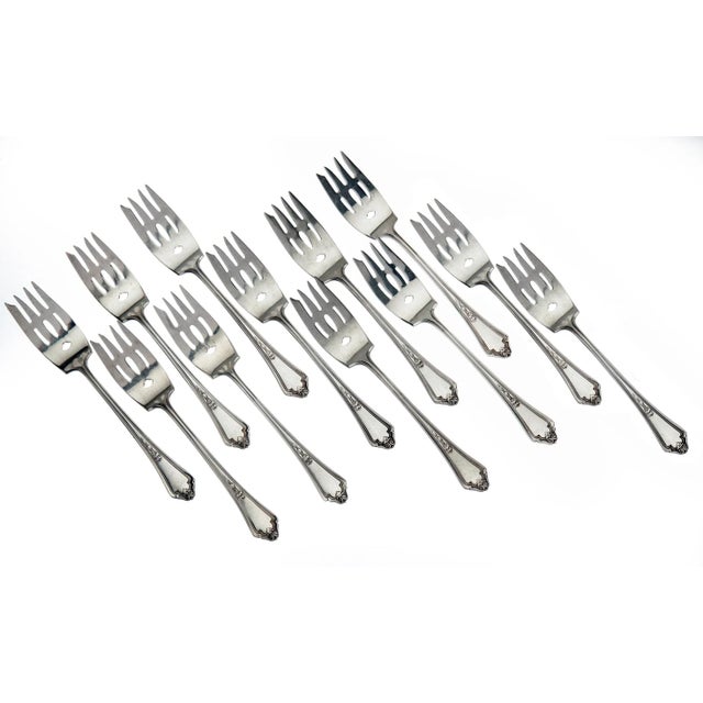 1914 Antique Gorham Salad Forks in Shelburne Pattern- Set of 12 For Sale In Los Angeles - Image 6 of 6